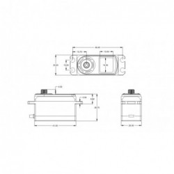 Servo SRT BH8015 HV Brushless Perfil Bajo caja metalica 15Kg 0.05s. - 1/10