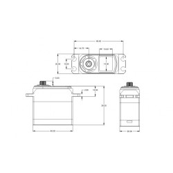Servo SRT BH9027 HV Brushless caja metalica 27Kg 0.075s. - 1/8
