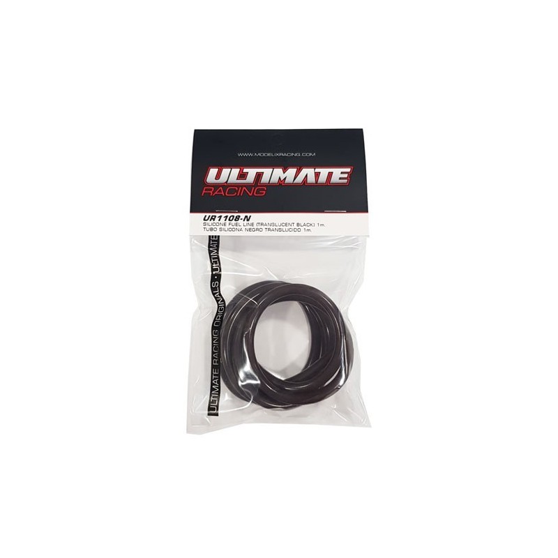 SILICONE FUEL LINE (TRANSLUCENT BLACK) 1m.